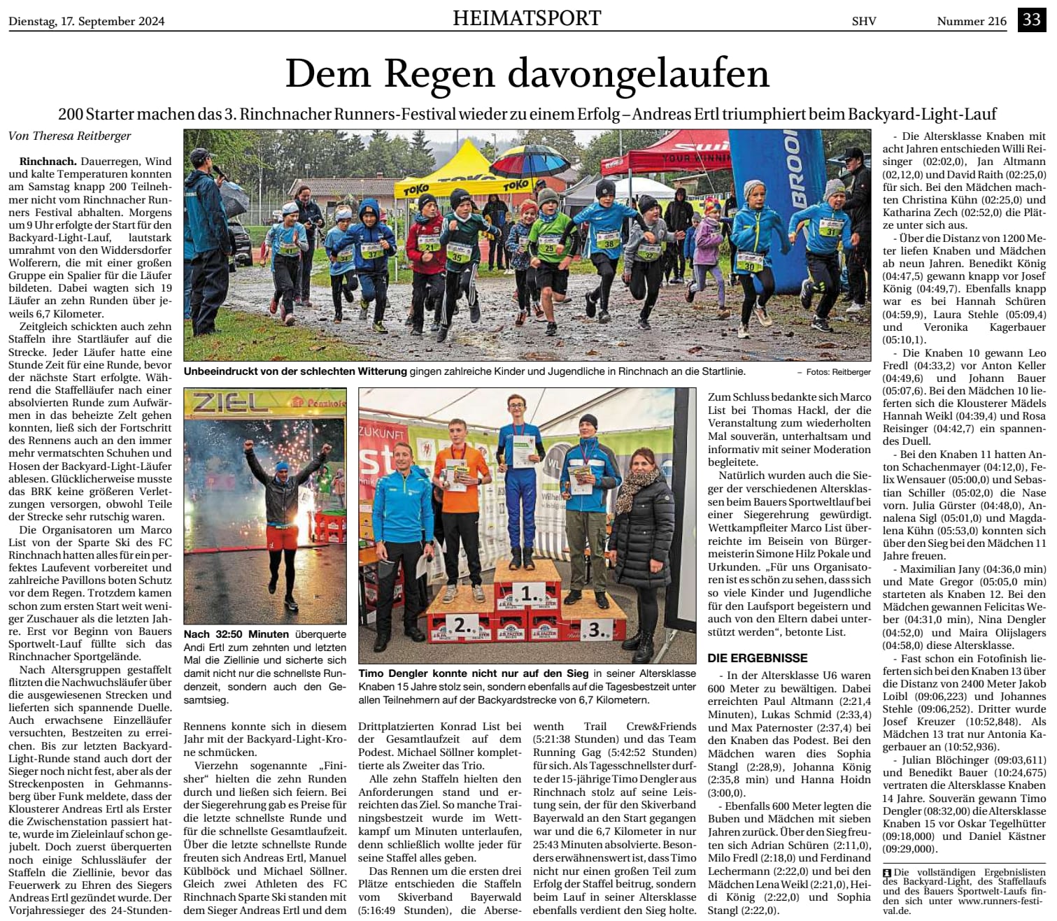 Zeitungsbericht